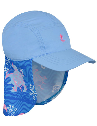 Flap Sun Hat - Pink Wave Tuga