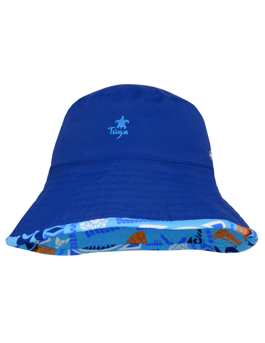 Sun of a Beach Reversible Electric Eyes & Blue Terry Bucket Hat Aqua Leisure Boys main image 4