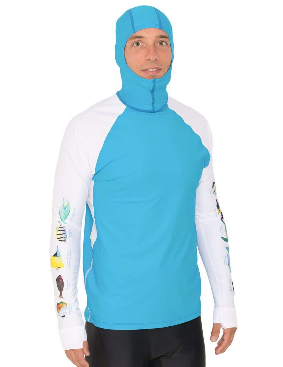 Men's Snorkel Hoodie Rash Guard - Hawaii Fish ID - Hawaii – Tuga