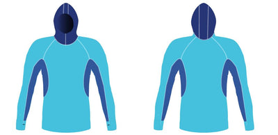 MEN AND WOMEN CUSTOM SNORKEL HOODIE LONG SLEEVE RASH GUARD Tuga