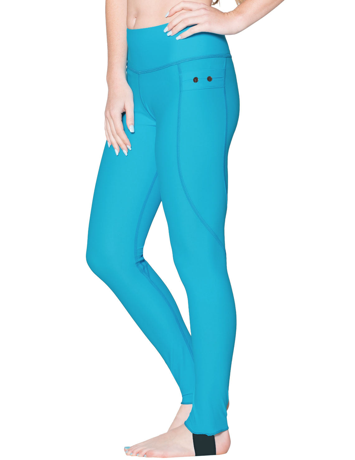 Women's Snorkel Stirrup Swim Legging - Teal Tuga