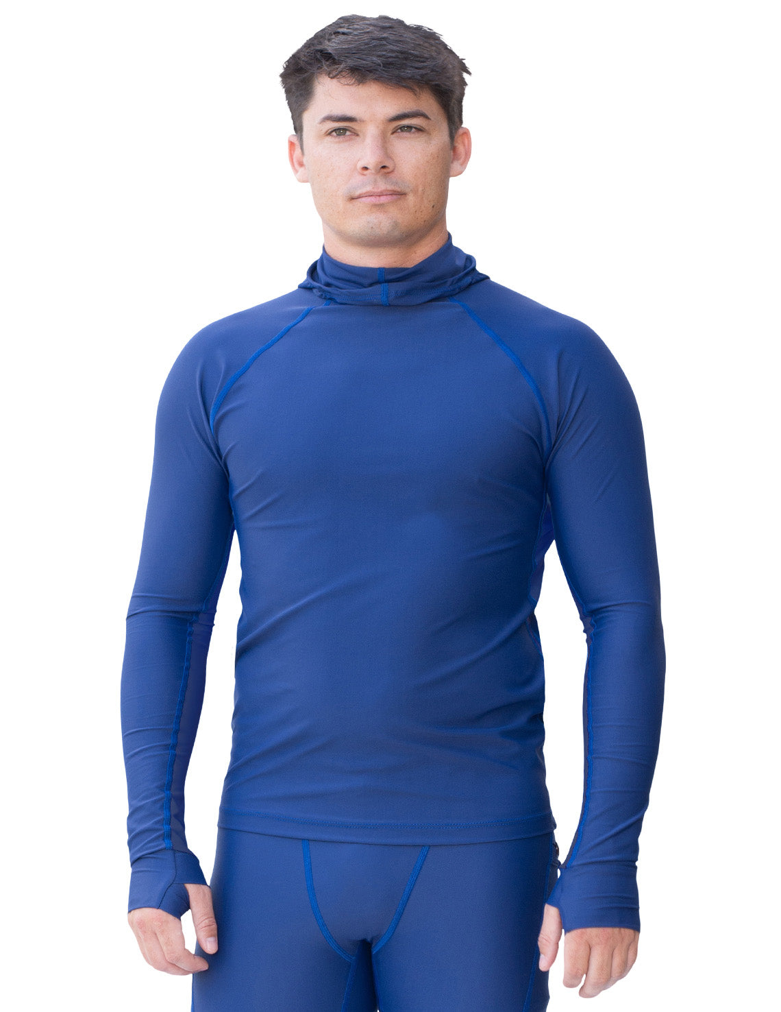 Men's Snorkel Hoodie Long Sleeve Rash Guard - Navy