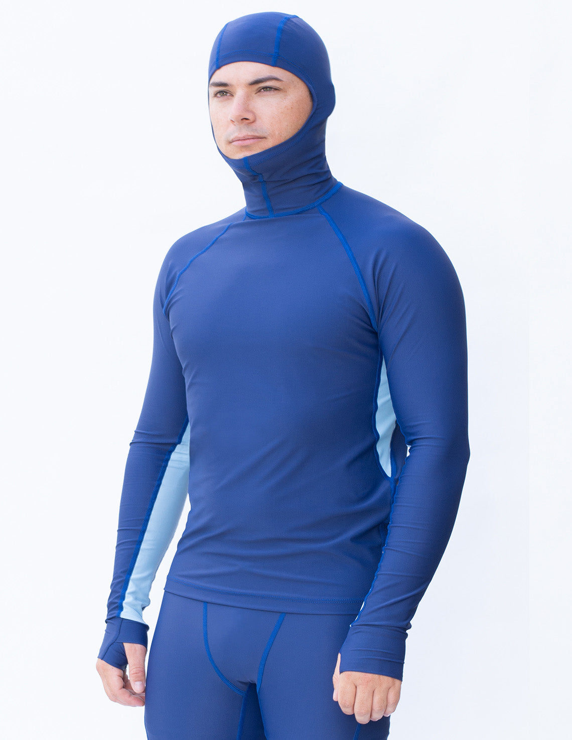 Men's Snorkel Hoodie Long Sleeve Rash Guard - Black