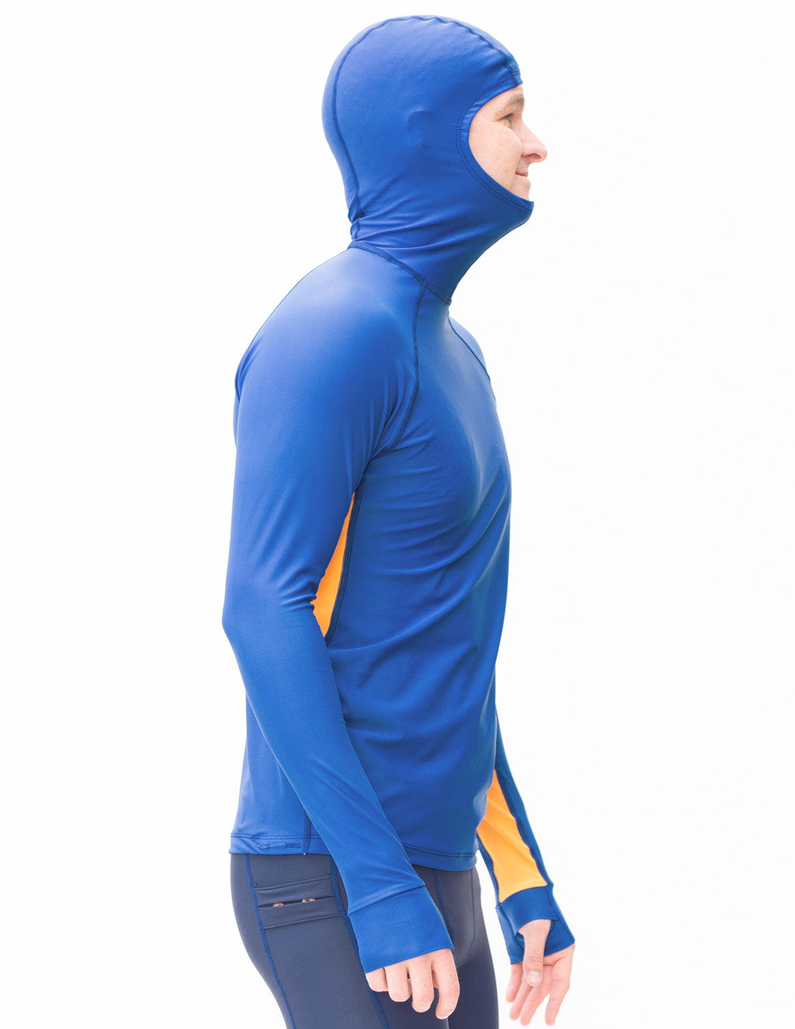 Men's Snorkel Hoodie Long Sleeve Rash Guard - Sea / Agrumi