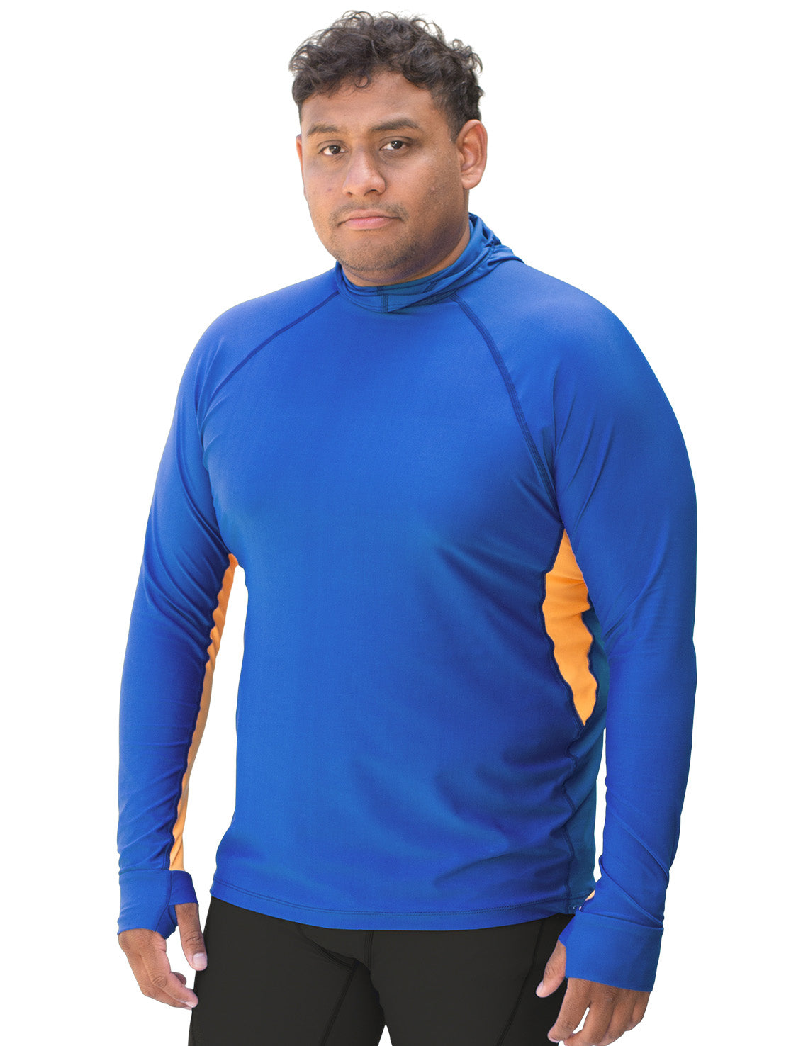 Men's Snorkel Hoodie Long Sleeve Rash Guard - Sea / Agrumi