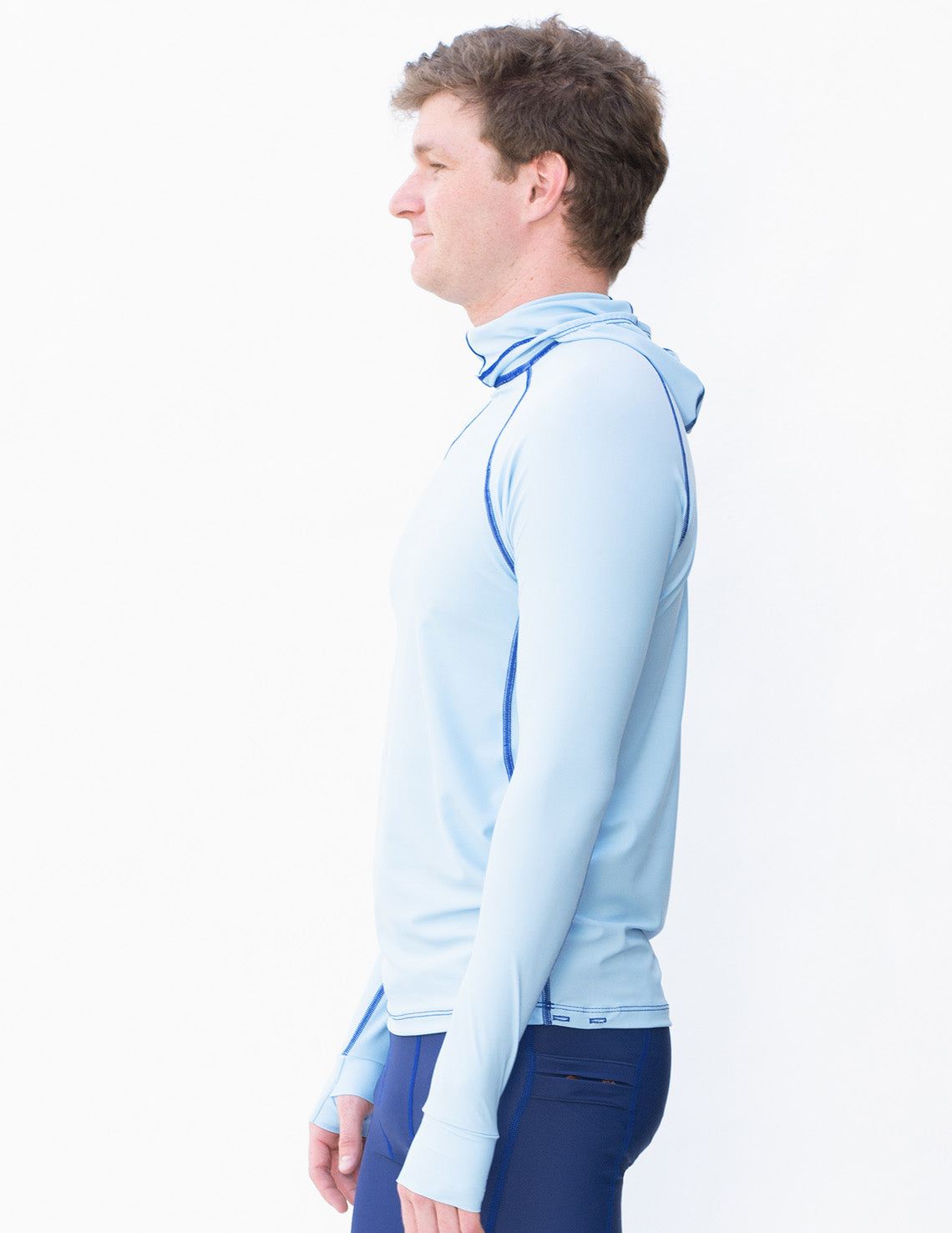 Men's Snorkel Hoodie Long Sleeve Rash Guard - Navy Tuga
