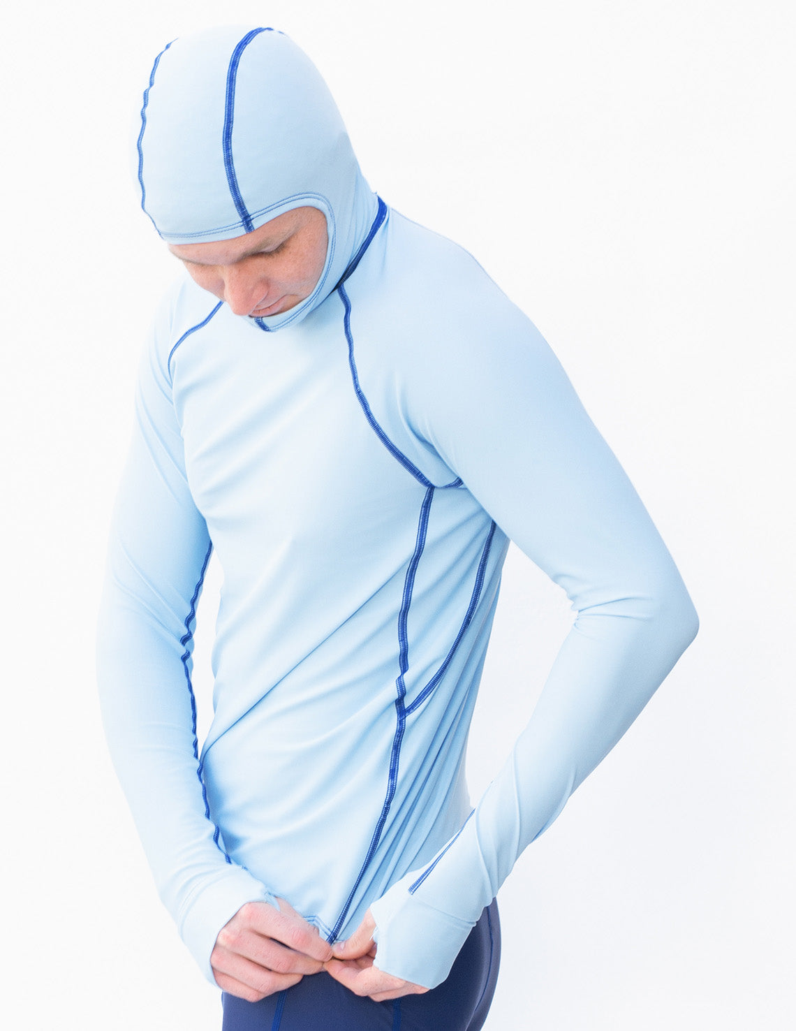 Men's Snorkel Hoodie Long Sleeve Rash Guard - Navy Tuga