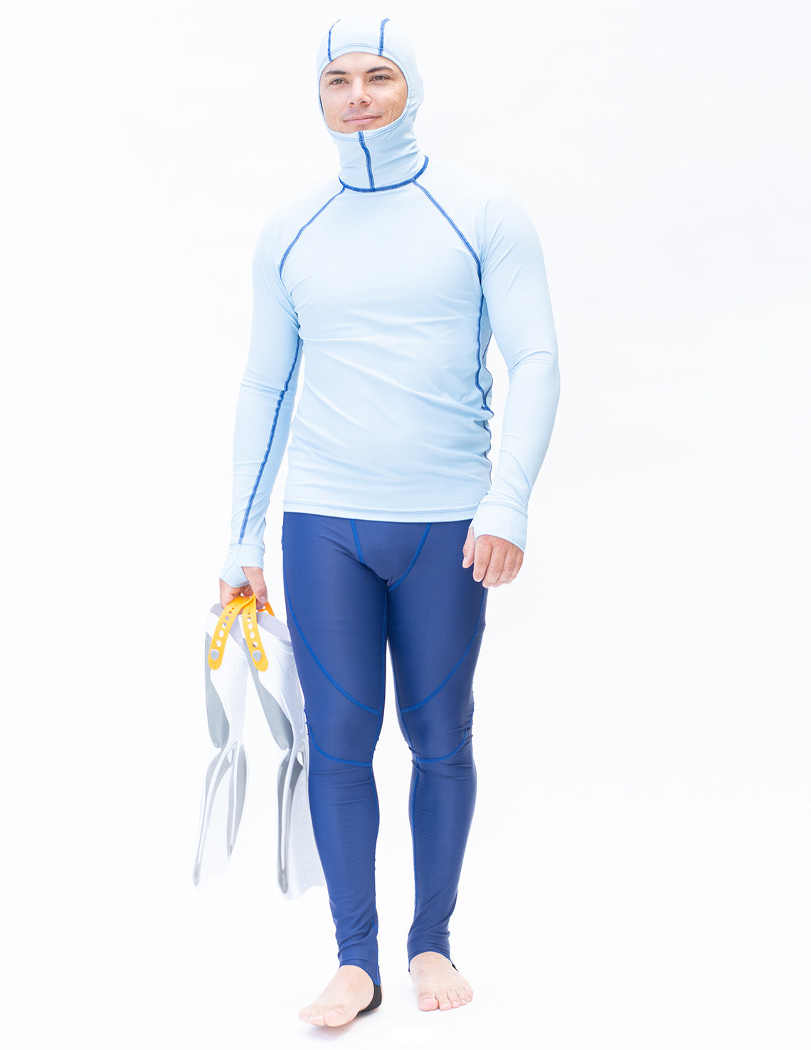 Men's Snorkel Hoodie Long Sleeve Rash Guard - Iceberg Tuga