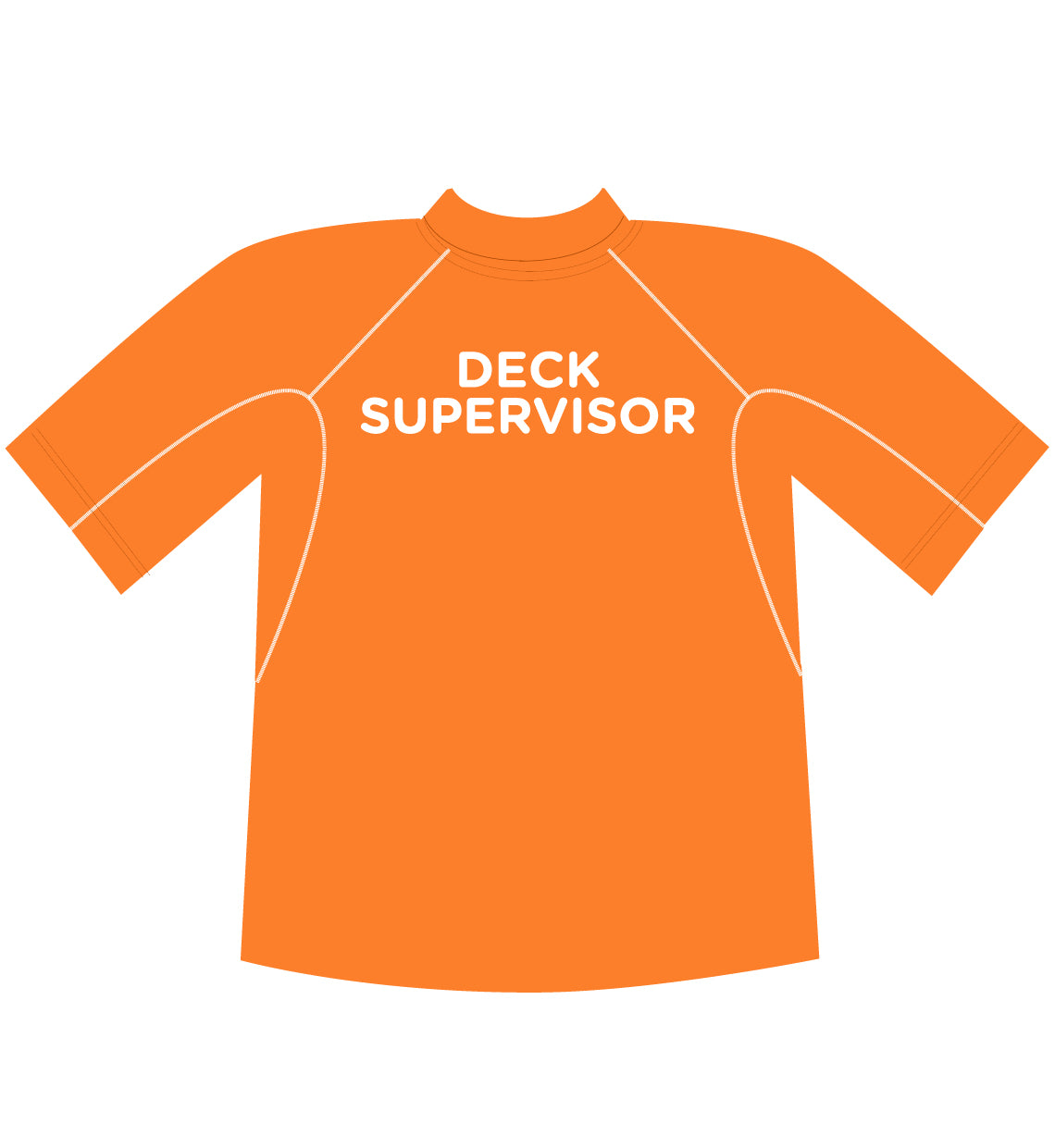 Goldfish Unisex S/S Rash Guard - DECK SUPERVISOR Tuga