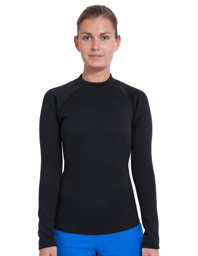 Women's Thermal Pullover Top - Black Tuga