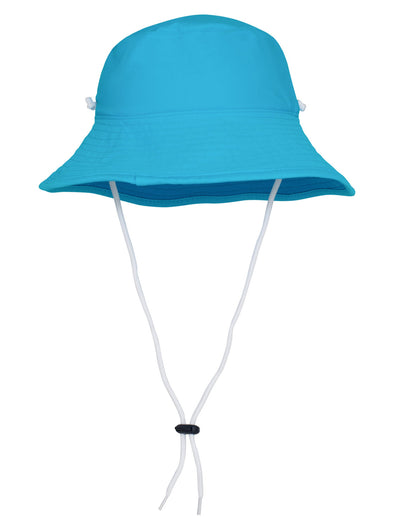 Reversible Bucket Sun Hat - Turquoise/Hawaii Tuga
