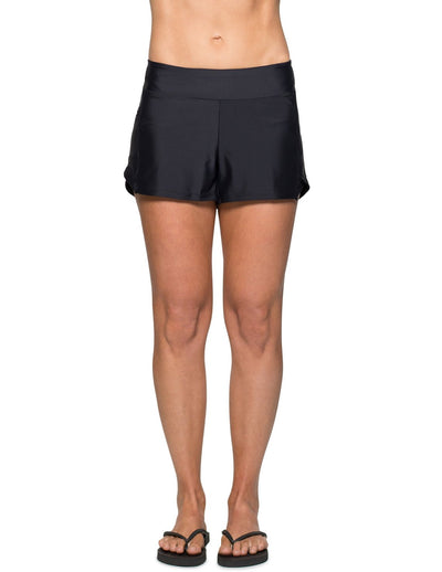 Women's Swim Board Short (Regular & Plus Size) - Black Tuga