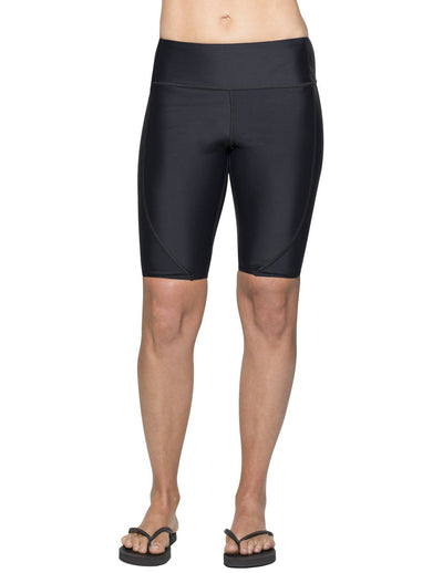 Women's Swim Core Active Shorts (Regular & Plus Size) - Black Tuga