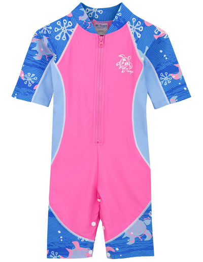 Low Tide One Piece Sunsuit - Pink Wave Tuga