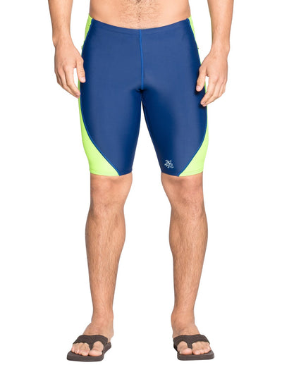 Men's Snorkel Jammer Swim Short - Navy / Neon Green Tuga