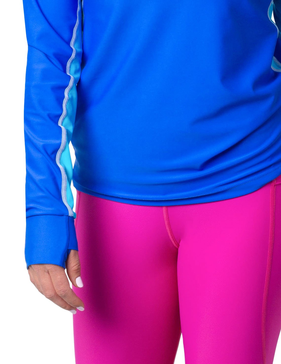 Women's Snorkel Hoodie Long Sleeve Rash Guard - Royal / Hawaii Tuga