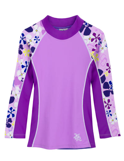 Shoreline Long Sleeve Rash Guard - Verbena Tuga