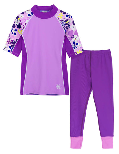 Seaside Rash Guard & Swim Legging - Verbena Tuga