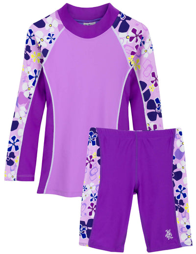 Shoreline Rash Guard & Jammer Short - Verbena Tuga