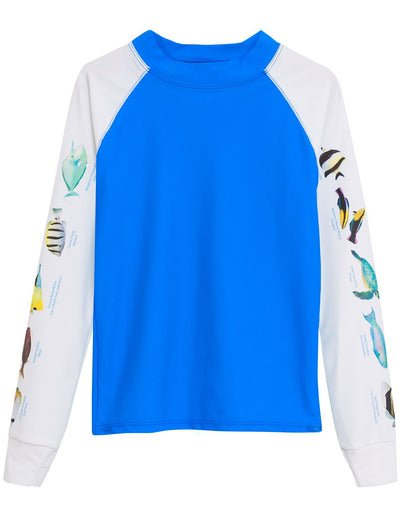 Snorkel Hawaii Fish ID Rash Guard - Royal Tuga