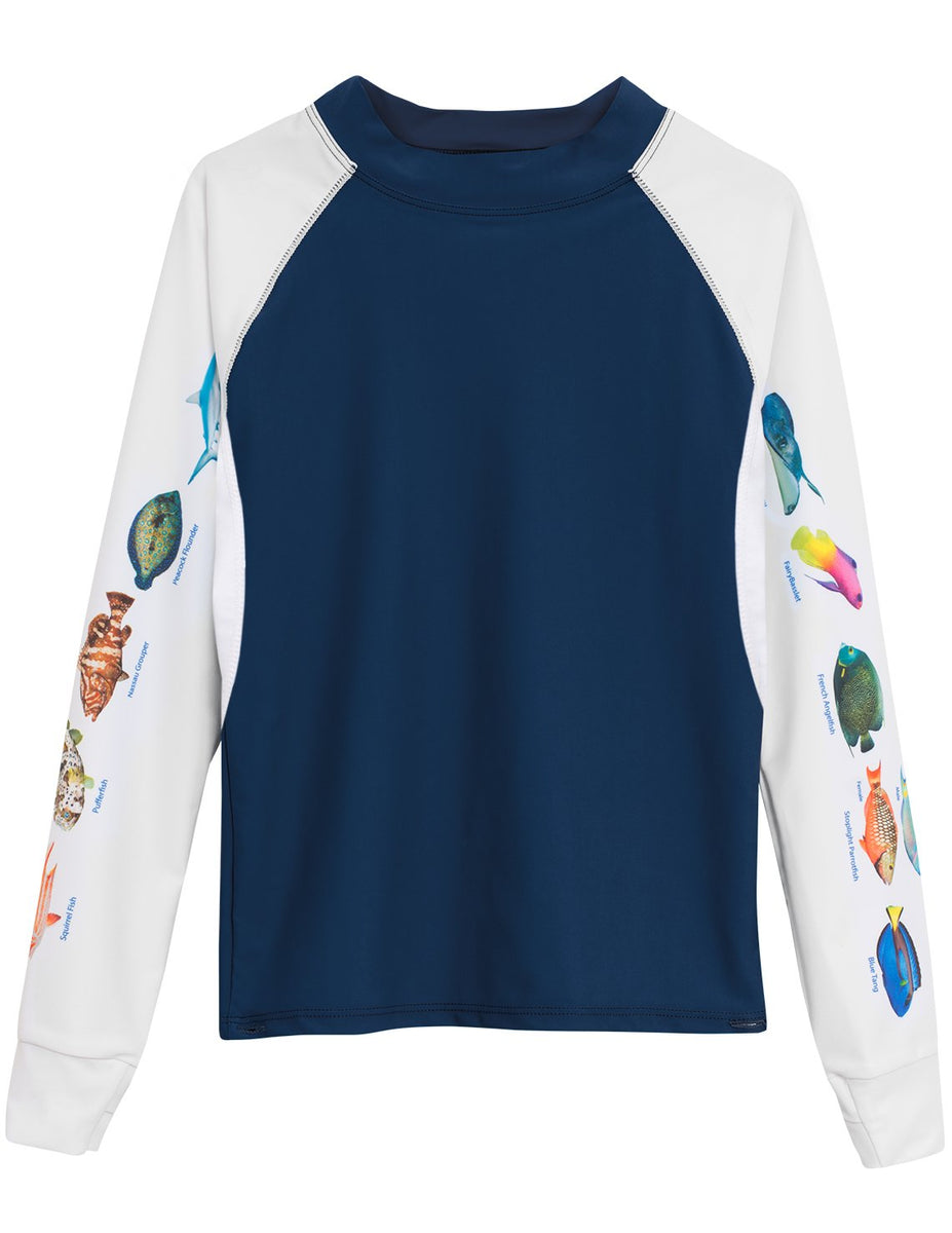 Men's Snorkel Caribbean Fish ID Rash Guard - Navy – Tuga & Family of Brands