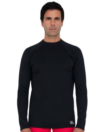 Men's Thermal Pullover Top - Black Tuga