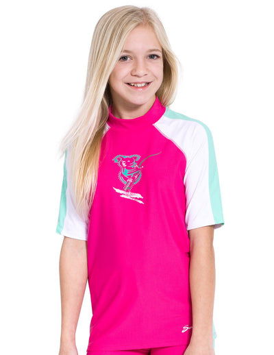 Short Sleeve Rash Guard - Poppy SunBusters Kids