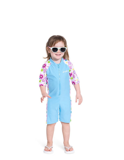 Short Sleeve One-Piece Swimsuit - Mallowberry SunBusters Kids