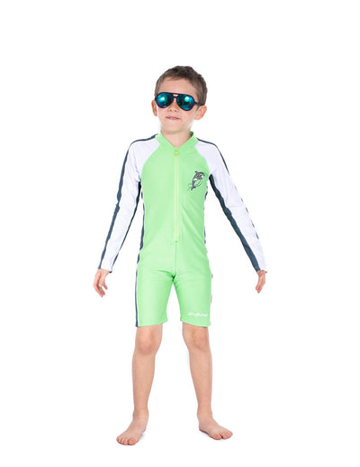 Long Sleeve One-Piece Swimsuit - Mantis SunBusters Kids