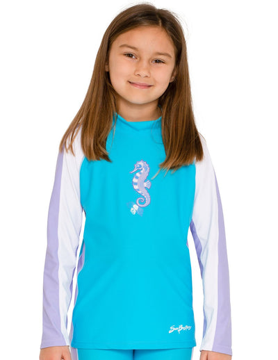 Long Sleeve Rash Guard - Maui Blue SunBusters Kids