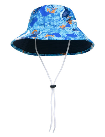 Reversible Bucket Sun Hat - Ocean Manta Ray SunBusters Kids